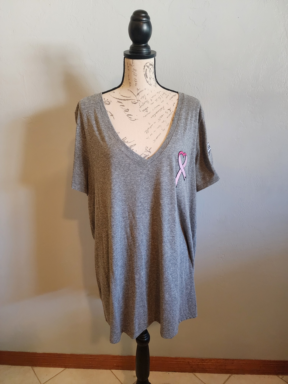 torrid Breast Cancer Awareness Tee with Pink Ribbon Accent